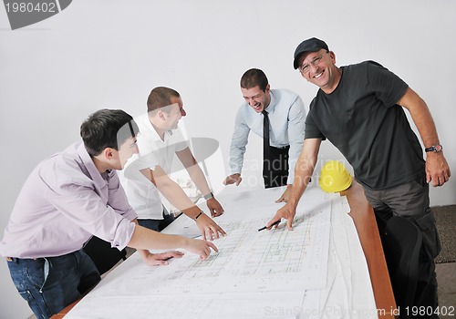 Image of Team of architects on construciton site