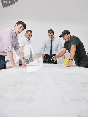 Image of Team of architects on construciton site