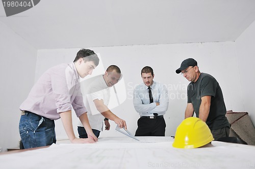 Image of Team of architects on construciton site