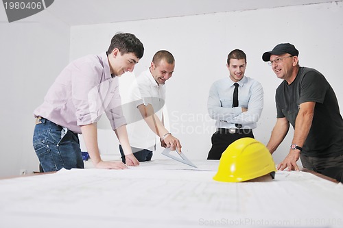 Image of Team of architects on construciton site