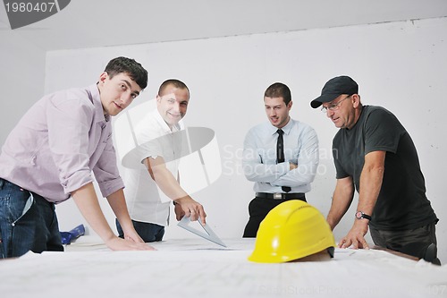 Image of Team of architects on construciton site