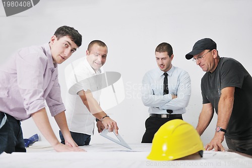 Image of Team of architects on construciton site