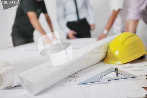 Image of Team of architects on construciton site