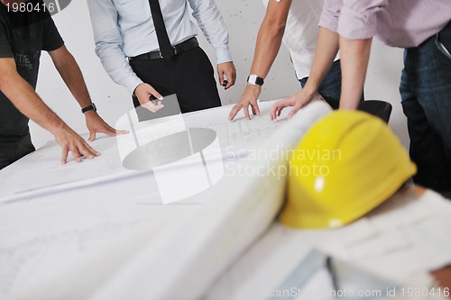 Image of Team of architects on construciton site