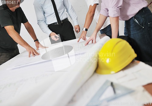 Image of Team of architects on construciton site