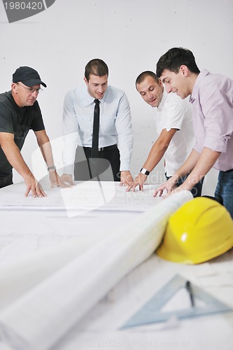 Image of Team of architects on construciton site