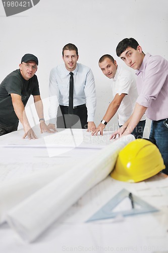 Image of Team of architects on construciton site