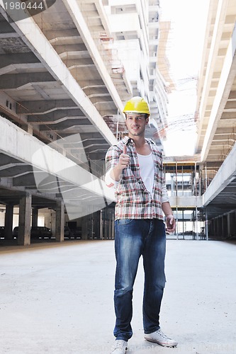 Image of hard worker on construction site