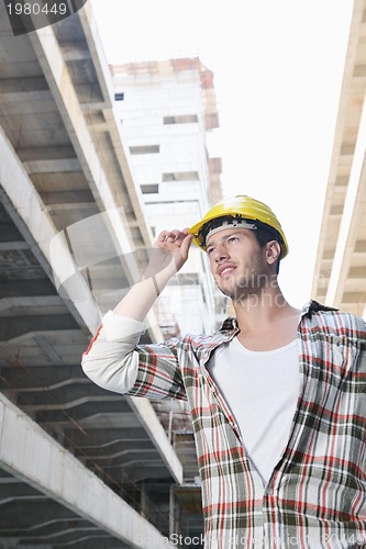 Image of hard worker on construction site