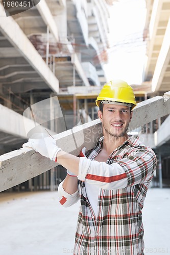 Image of hard worker on construction site