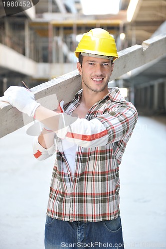 Image of hard worker on construction site