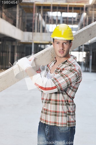 Image of hard worker on construction site