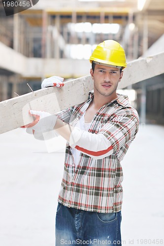 Image of hard worker on construction site