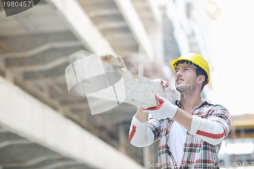 Image of hard worker on construction site