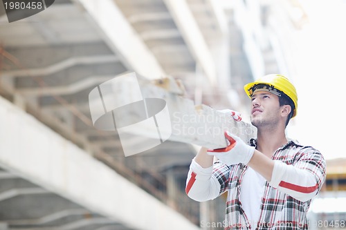 Image of hard worker on construction site