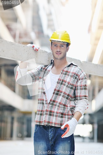 Image of hard worker on construction site