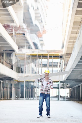 Image of hard worker on construction site