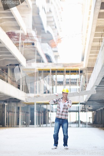 Image of hard worker on construction site