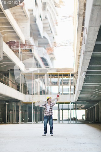 Image of hard worker on construction site