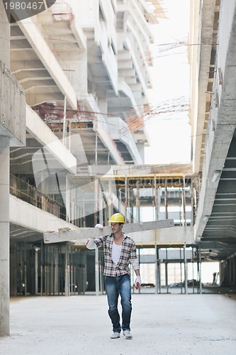 Image of hard worker on construction site