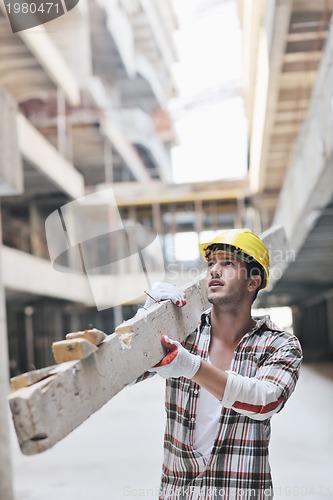 Image of hard worker on construction site