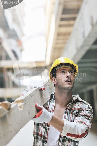 Image of hard worker on construction site