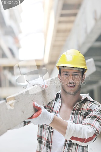 Image of hard worker on construction site