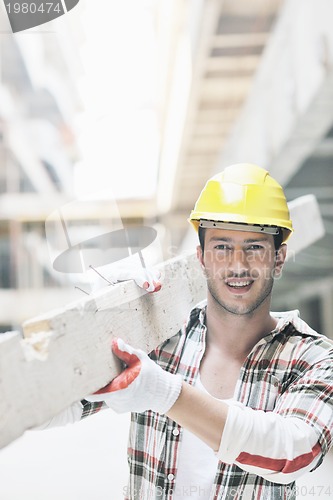 Image of hard worker on construction site