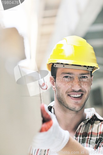 Image of hard worker on construction site