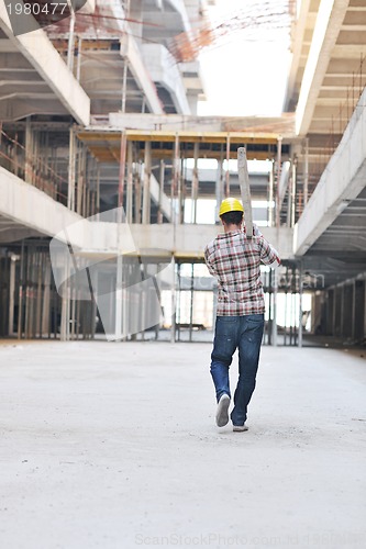 Image of hard worker on construction site