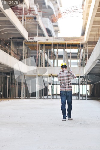 Image of hard worker on construction site