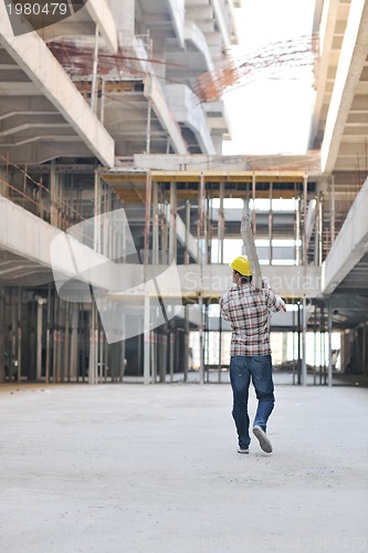 Image of hard worker on construction site