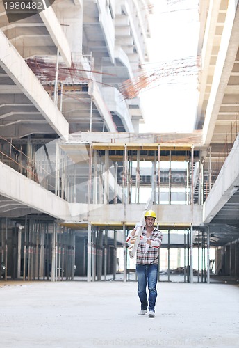 Image of hard worker on construction site