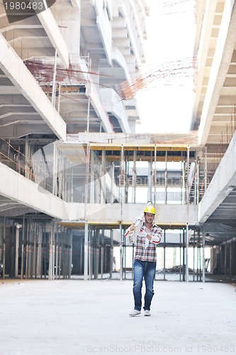 Image of hard worker on construction site