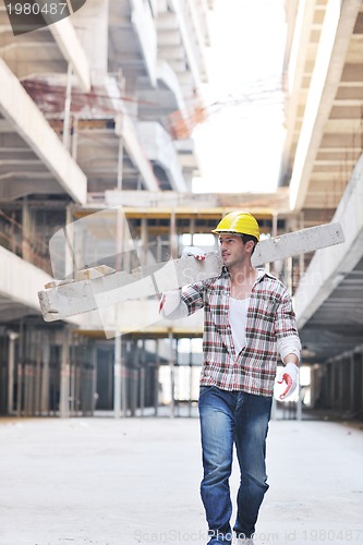 Image of hard worker on construction site