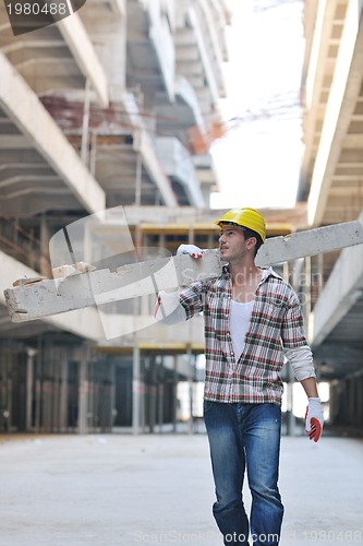 Image of hard worker on construction site