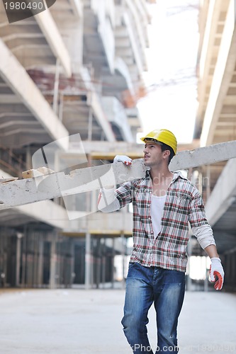 Image of hard worker on construction site