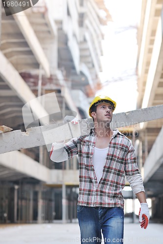 Image of hard worker on construction site