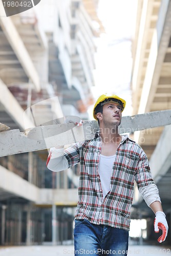 Image of hard worker on construction site