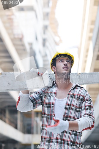 Image of hard worker on construction site