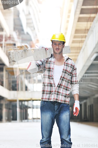 Image of hard worker on construction site