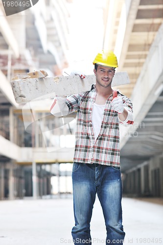 Image of hard worker on construction site