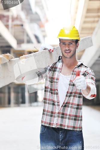 Image of hard worker on construction site