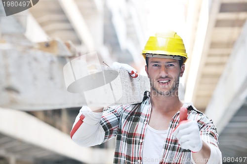 Image of hard worker on construction site