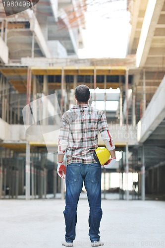 Image of hard worker on construction site