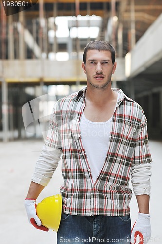 Image of hard worker on construction site