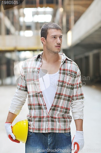 Image of hard worker on construction site