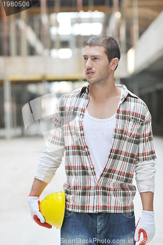 Image of hard worker on construction site