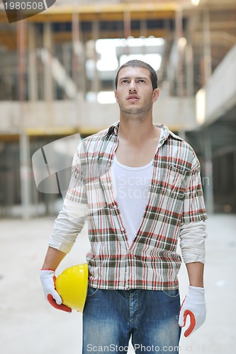 Image of hard worker on construction site