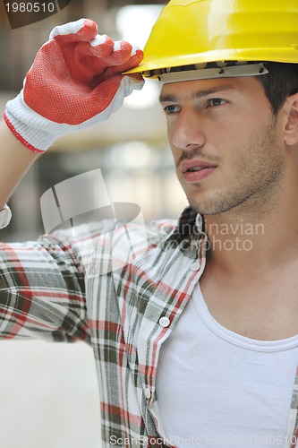 Image of hard worker on construction site